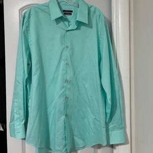 Men's Van Heusen Bright Teal Button Down Shirt Size 16.5 (32/33)